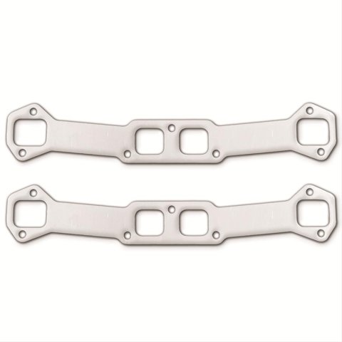 Remflex Exhaust Header Gasket Sets 2020 and Manifold Gaskets, Square Port, Graphite, Chevy, 348 Big Block W, 409 Big Block W, Pair