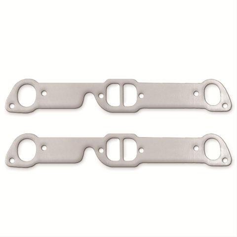 Remflex Exhaust Header Gasket Sets 12-004 Gaskets, Graphite, D-shaped Center with Oval End Ports, Pontiac V8, Pair