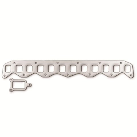 Remflex Exhaust Header Gasket Sets 6008 and Manifold Gaskets, Square Port, Graphite, Includes Riser Gasket, Chrysler, Dodge, Plymouth, L6, Each