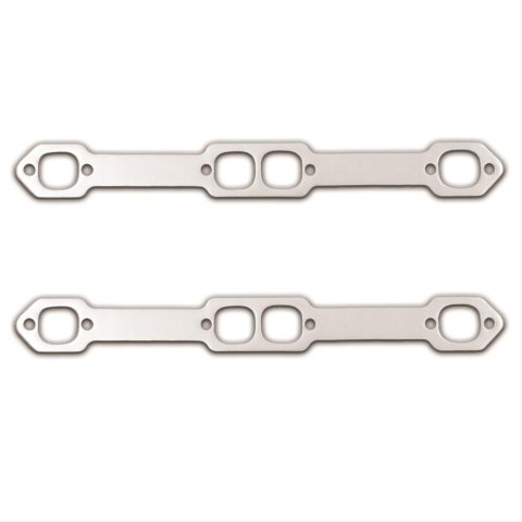 Remflex Exhaust Header Gasket Sets 2081 and Manifold Gaskets, Square Port, Graphite, Designed for AFR 23 degree Non-spread Port Cylinder Heads, Chevy, Small Block, Pair