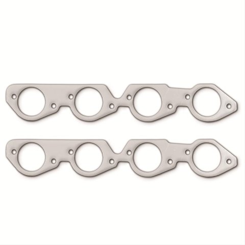 Remflex Exhaust Header Gasket Sets 2047 and Manifold Gaskets, Round Large Port, Graphite, 2.400 in. Port Height, Chevy, Big Block, Pair
