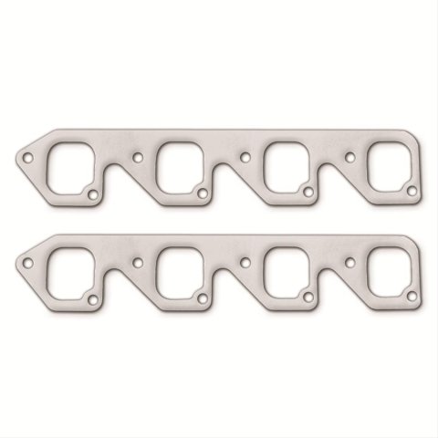 Remflex Exhaust Header Gasket Sets 3007 and Manifold Gaskets, Square Port, Graphite, Fits 4V Cylinder Heads, Ford, 302 Boss, 351C, Pair