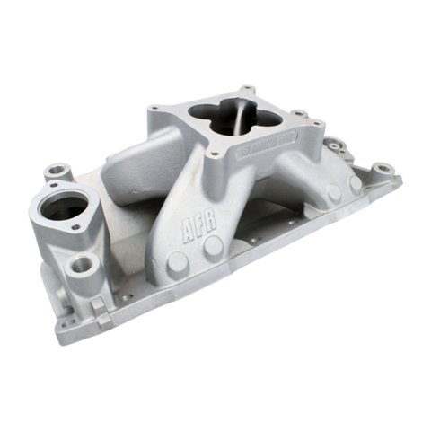 AFR Eliminator Series Intake Manifolds 4811 Manifold, Eliminator, Single Plane, Aluminum, Natural, Square Bore, Chevrolet, Small Block, Each