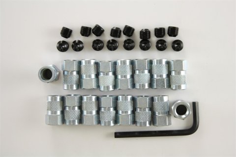 Pioneer Rocker Arm Adjusting Nuts 850010 Nuts, Non Roller, Polylock, 7/16-20 in. Stud Thread Diameter, Set of 16