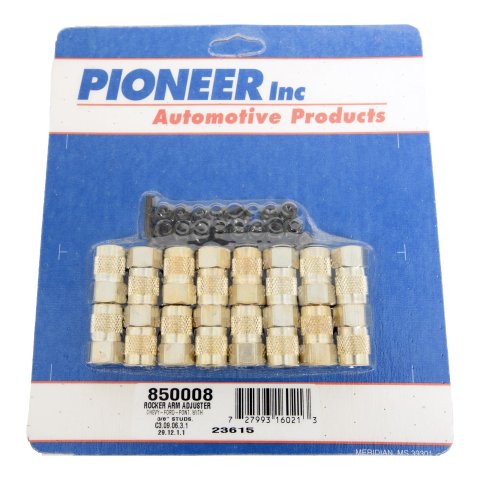 Pioneer Rocker Arm Adjusting Nuts 850008 Nuts, Non Roller, Polylock, 3/8-24 in. Stud Thread Diameter, Set of 16