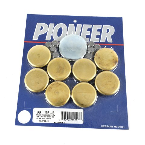 Pioneer Performance Freeze Plugs PE-102-B Plugs, Brass, Big Block Chevy, Kit