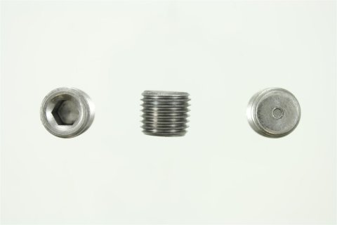 Pioneer Plugs PP-507-100 Fittings, Internal Allen Head Pipe Plug, 1/4 in. NPT, Steel, Natural, Set of 100