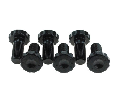 RAM Flywheel Bolts 575 Bolts, Steel, Black Oxide, Hex Head, 7/16 in. x 1 in., Chevy, GM, Small Block V8, 4.3L V6, Set of 6