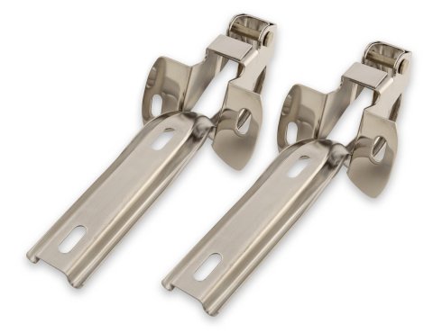 Drake Hood Hinges for 1979-1993 MUSTANG - D9ZZ-16796-S Hinges, 304 Stainless Steel, Polished, Ford, Pair