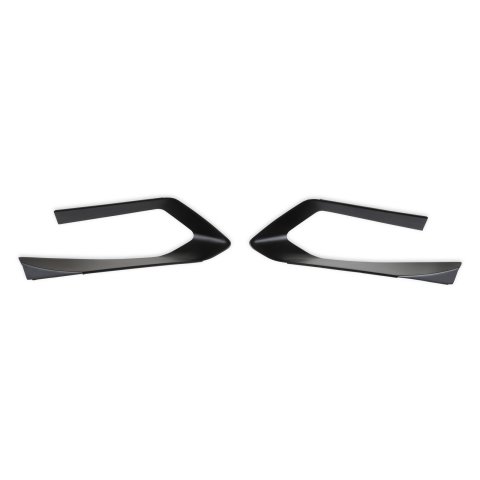 Drake C8 Corvette Lower Grille Insert Kits CV-C8R190010-PASB Inserts, Front Lower, ABS Plastic, Black, Chevy, Kit