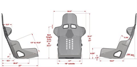 Kirkey 65 Series Seat and Cover Kits 65170KIT Combo, Seat, Black Cover, Cloth, Each
