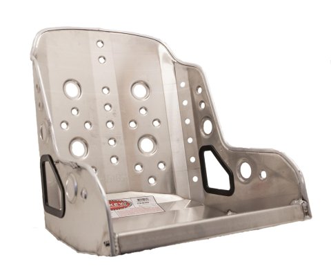 Kirkey 55V Series Aluminum Vintage Class Bucket Seats 55185V and Bench Seats, Seats, Fixed Back Bucket, 10 To 20 degree, Aluminum, Natural, 18.50 in. Width, Each