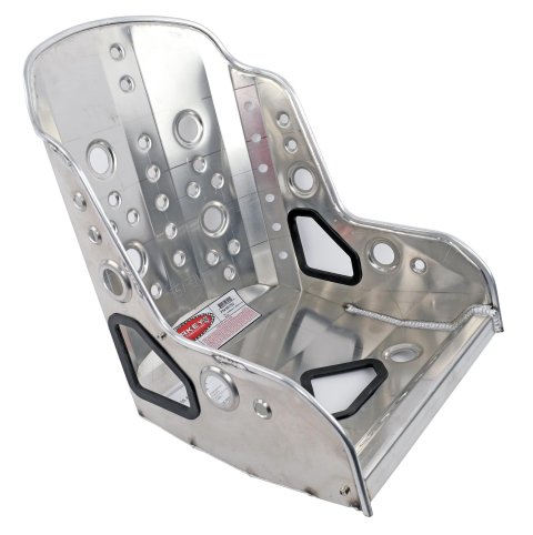 Kirkey 55V Series Aluminum Vintage Class Bucket Seats 55170V and Bench Seats, Seats, Fixed Back Bucket, 10 To 20 degree, Aluminum, Natural, 17.00 in. Width, Each
