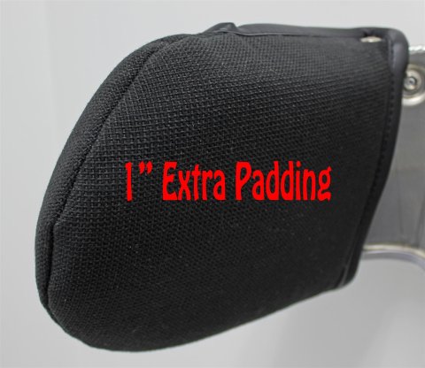 Kirkey Seat Shoulder Support Covers 88-89RS1XP Cover, Support, Right Side, Tweed, Black, Each