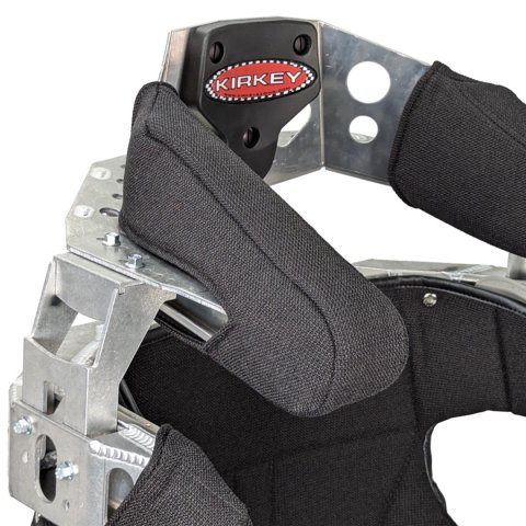 Kirkey 86 Series Aluminum Layback Containment Seat and Cover Kits 86185KIT Combo, Seat, Black Cover, Tweed, 18.50 in. Hip Width, Each