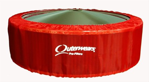 Outerwears Prefilters 10-1026 Air Cleaner Pre-Filter, Polyester, Red, 14 in. Diameter, 6 in. Height, Each