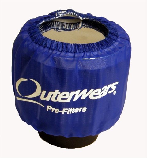 Outerwears Prefilters 10-1018 Air Cleaner Pre-Filter, Shielded, Polyester, Blue, 3 in. Diameter, 2.5 in. Height, Each