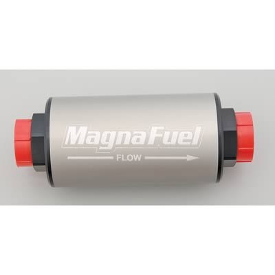 MagnaFuel 25 Microns Fuel Filter with -10 AN Inlet Size MP-7008 Filter, Gasoline, Alcohol, Aluminum Housing, Clear Anodized, Microns, O-Ring Fittings, Inlet/Outlet, Each