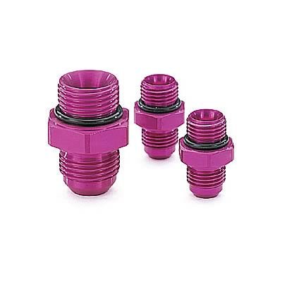 MagnaFuel Pressure Control Unit Fitting Kits MP-3609 Fittings, Fuel Regulator, MP-9833 Regulator Kits, One -10 AN Inlet and Two -8 AN Outlet Fittings, Purple, Kit