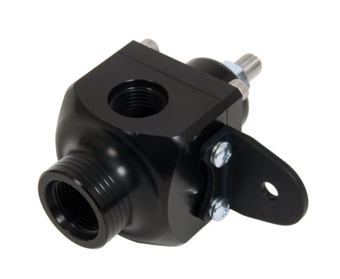 MagnaFuel Carbureted Racing Fuel Pressure Control Units MP-9833-BLK Regulator, Aluminum, Black Anodized, 4-12 psi, -10 AN Inlet, -8 AN Outlet, Each