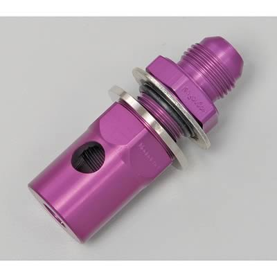 MagnaFuel Fuel Cell Tip Valves MP-3125-BLK Fitting, Over Valve, Aluminum, Black, Male -8 AN to Male -8 AN, Each
