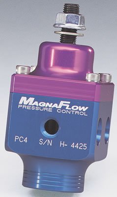 MagnaFuel Carbureted Racing Fuel Pressure Control Units MP-9433 Regulator, Blue Anodized, 4-12 psi, Universal, Each