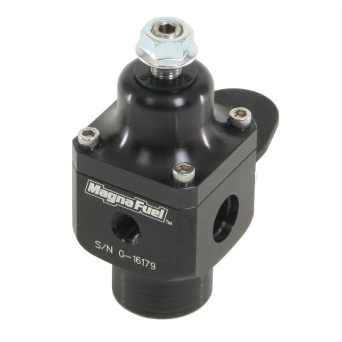 MagnaFuel Carbureted Fuel Pressure Regulators MP-9633-BLK Regulator, Inline Regulator, 4-12 psi., Each