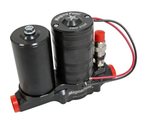 MagnaFuel ProStar 500 Fuel Pumps with Filters MP-4450-BLK Pump, Electric, w/Filter, External, Gas/Alcohol, Single -12 AN Inlet/Outlet, 25-36 psi., 2,000 HP, Universal, Each
