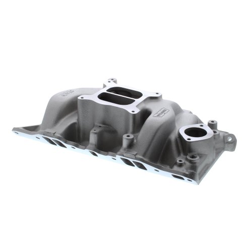 Weiand Stealth Intake Manifolds 8022WND Manifold, Stealth, Dual Plane, Square Bore, Aluminum, Natural, Mopar, 318, 340, 360, Each