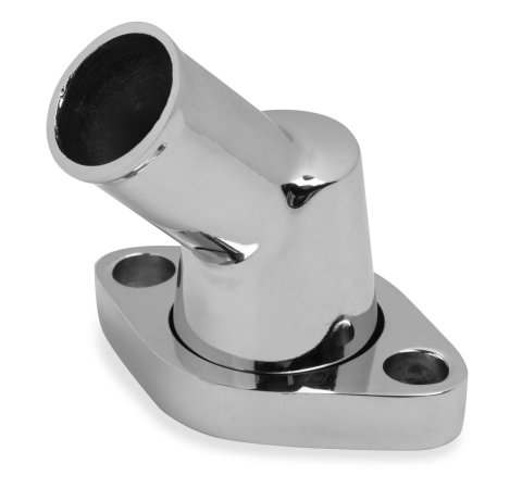Weiand Aluminum Water Necks 6242 Neck, Aluminum, Polished, 45 Degree, Chevy, Big/Small Block, Each