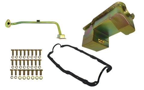 Weiand Oil Pan Packages 5039WND Kit 7QT- Gold Zinc Finish-79/93 Mustang 351W Conversion (Drag Racing) - FABRICATED