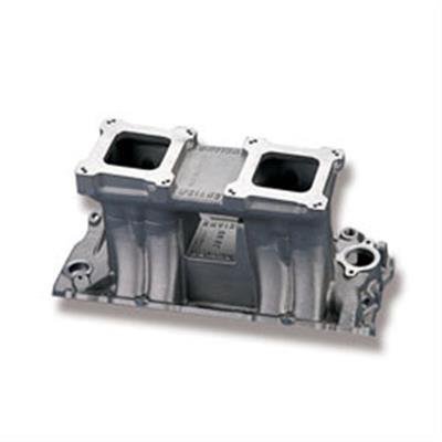 Weiand Hi-Ram Tunnel Ram Intake Manifolds 1981 Manifold, Hi-Ram, Ram, Aluminum, Natural, Dual Square Bore, Chevy, Big Block, Oval Port, Each