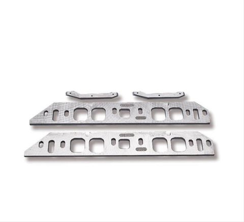 Weiand Intake Manifold Spacer Plates 8206 Spacers, Manifold, Aluminum, Natural, 10.20 in. Height, Chevy, Big Block, Oval Port Heads, Pair