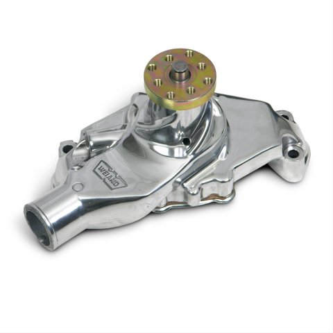 Weiand Action Plus Mechanical Water Pumps 9208P Pump, Mechanical, Plus, Short, High-Volume, Aluminum, Polished, Chevy, Small Block, Each