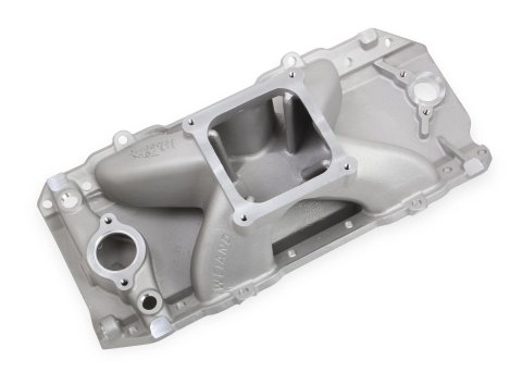 Weiand Track Warrior Intake Manifolds 7621 Manifold, Warrior, Single Plane, Aluminum, Natural, Dominator, Chevy, Big Block, Oval Port, Each