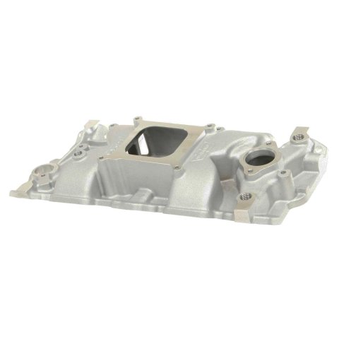 Weiand X-CELerator Intake Manifolds 7547-1 Manifold, X-CELerator, Single Plane, Aluminum, Natural, Square Bore, Chevy, Small Block, Each