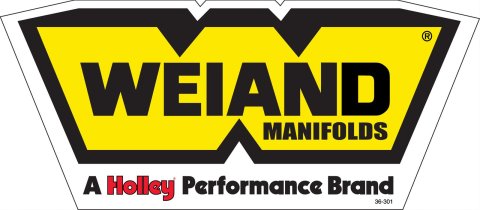 Weiand Automotive Decals 36-301 Decal, Vinyl, Manifolds Logo, Yellow, Black, Each