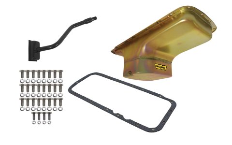 Weiand Oil Pan Packages 5031WND Pan, Wet, Center Sump, 7.00 qts., Steel, Zinc Iridited, 7.000 in. Depth, Chrysler, 383, 400, 440, Kit
