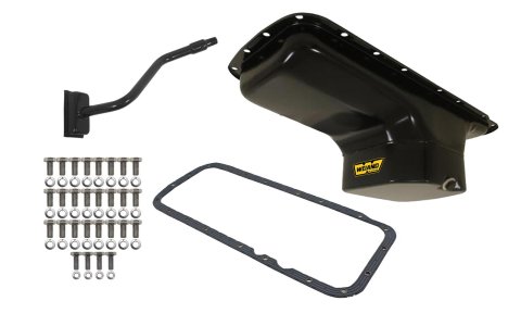 Weiand Oil Pan Packages 5030WND Pan, Wet, Center Sump, 7.00 qts., Steel, Black, 7.000 in. Depth, Pickup, Chrysler, 383, 400, 440, Kit