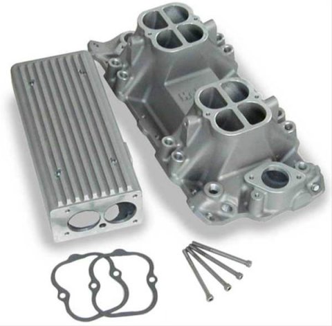 Weiand Stealth Ram EFI Intake Manifolds 7540 Manifold, EFI, Aluminum, Natural, Multi-Port, Chevy, Small Block, Each