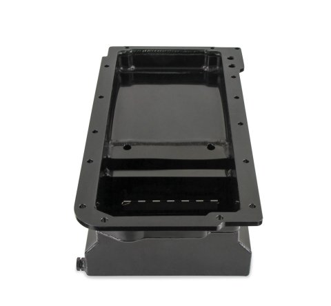 Weiand Oil Pan Packages 5042WND Pan, Fabricated, Aluminum, Black, 7 Quart, Front Sump, Chevy, LS, Kit