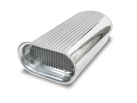 Weiand Air Scoops 7221 Carburetor Scoop, Aluminum, Polished, Hilborn-Style, Dual Quad, Each