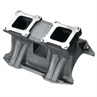 Weiand Hi-Ram Tunnel Ram Intake Manifolds 1987WND Manifold, Hi-Ram, Ram, Aluminum, Natural, Dual Square Bore, Chrysler, 413, 426, 440, Each