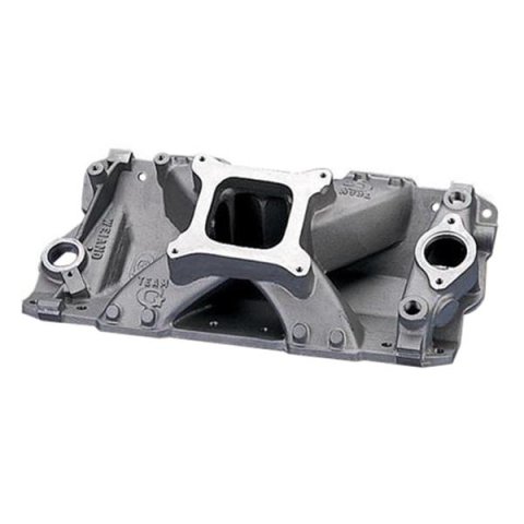Weiand Team G Intake Manifolds 7532 Manifold, G, Single Plane, Aluminum, Natural, Square Bore, Chevy, Small Block, Each
