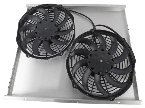 10 Inch 1,300 CFM Frostbite Fan and Shroud High Performance Packages FB509H Electric Fan, Dual, in. Diameter, Puller, cfm, Aluminum Shroud, 17.00 in. Height, 20.75 Width, Kit