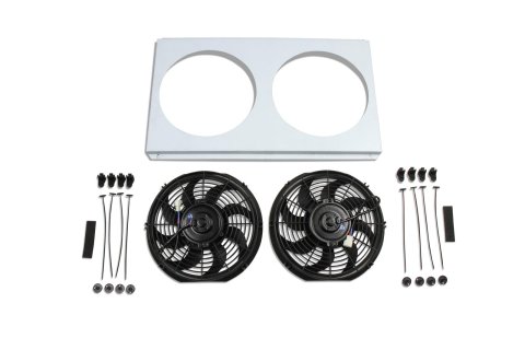 12 Inch 1,620 CFM Frostbite Fan and Shroud High Performance Packages FB528H Electric Fan, Frostbite, Dual in. Diameter, Fan/Shroud Package, Series, Fits FB222-FB224 Radiators, Kit