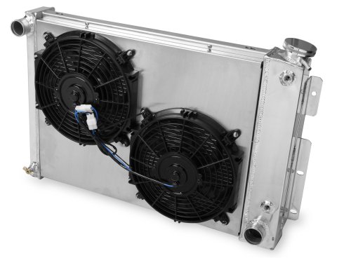 10 Inch 1,140 CFM Frostbite Fan and Shroud Economy Packages FB513E Fans, Electric, Packages, Dual, Puller, Black Plastic Blades, Aluminum Shroud, 3 in. Thick, 23 in. Width, 17 in. Height, Kit