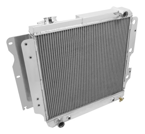 Frostbite Performance Cooling Aluminum Radiators FB173 Radiator, Aluminum, 2-Row, Polished, Downflow, Jeep, Each