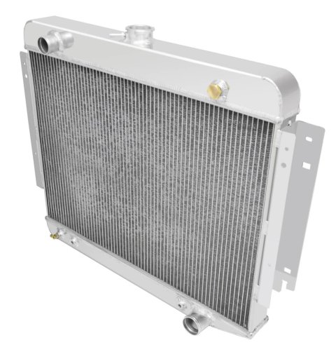 Frostbite Performance Cooling Aluminum Radiators FB708 Radiator, Aluminum, 3-Row, Polished, Downflow, Dodge, Each