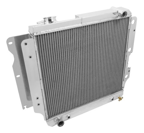 Frostbite Performance Cooling Aluminum Radiators FB174 Radiator, Aluminum, 3-Row, Polished, Downflow, Jeep, Each